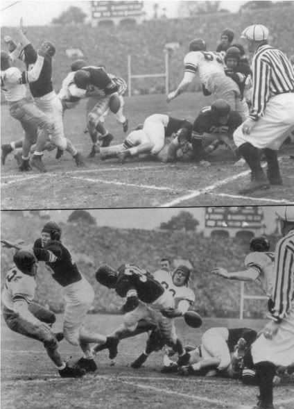 1949 Rose Bowl fumble