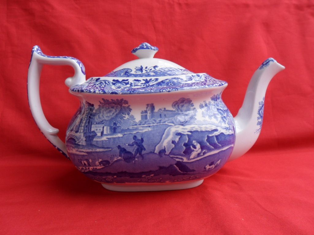 Spode, Italian (Blue) Large Teapot eBay