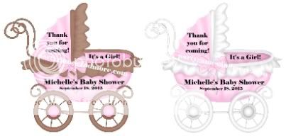 Unique Personalized Baby Shower Party Favor Thank You Gift Tags U Choose Color