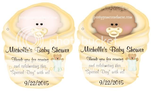 Personalized Baby Shower Party Favor Tags Gift Tags