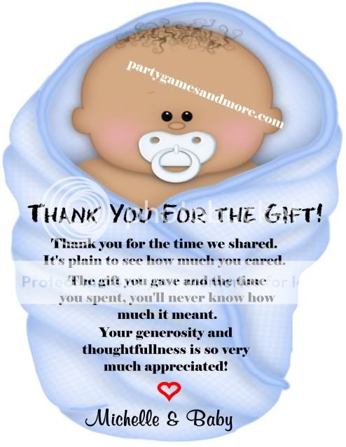 Unique Personalized Baby Shower Invitation Thank You Cards Shaped Like Baby Cute