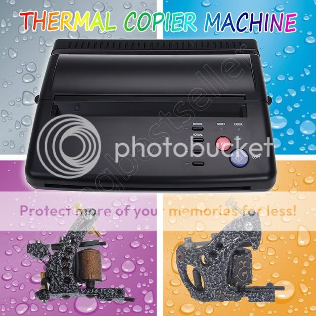 TATTOO TRANSFER MACHINE COPIER STENCIL THERMAL+2 GUNS  