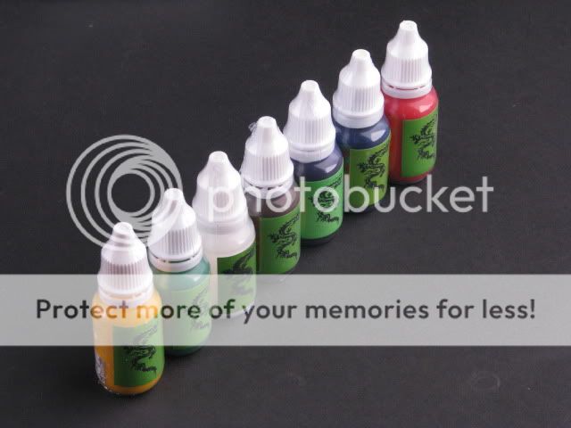 One Set of Complete Tattoo Ink 7 Color Different Pigment F Beginner 